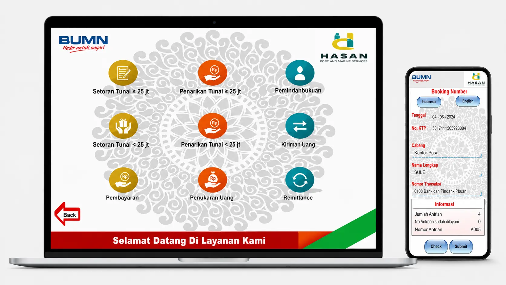 Tampilan QueMedia – Sistem Manajemen Antrian